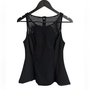 Guess Perforated Peplum Top
